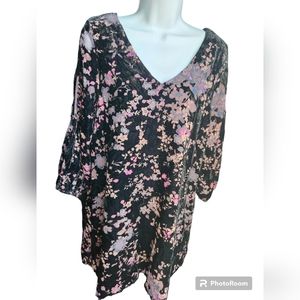 Lulus  Dreamy Scene Black Floral Burnout Velvet Long Sleeve Shift Dress …